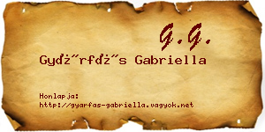 Gyárfás Gabriella névjegykártya